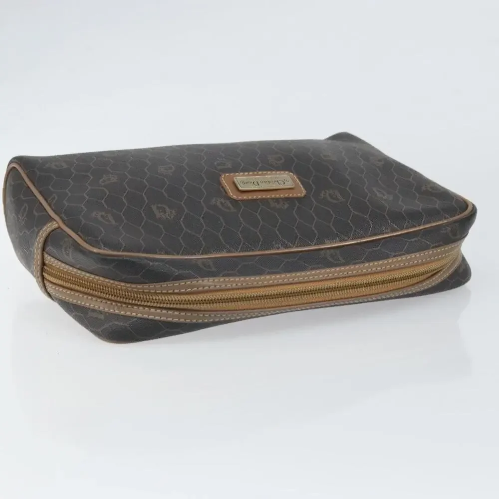 Dior Honeycomb Canvas Clutch Bag Black